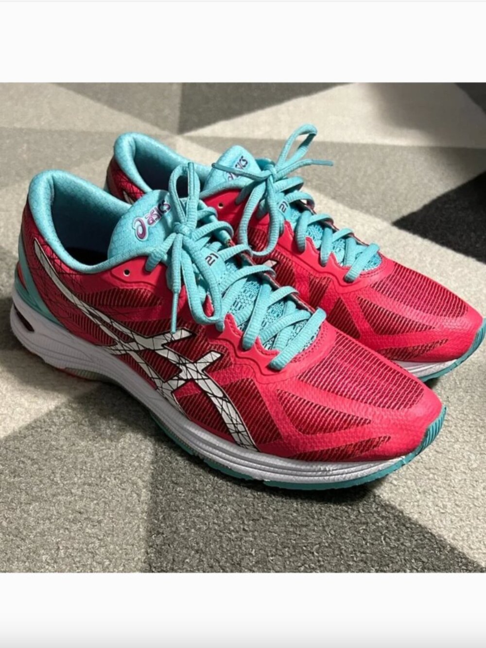 Asics‎ Gel-DS Trainer 21 Diva Pink/White/Turquoise Women's Size 10